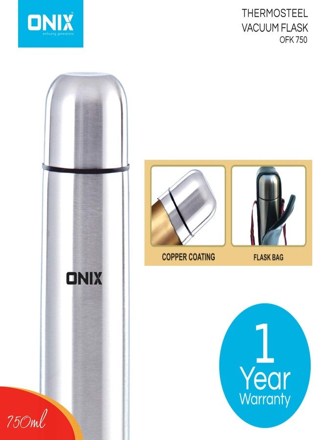 ONIX enthusing generations OFK-750 Stainless Steel Vacuum Bullet Flask (750 ml, Silver) - Image 4